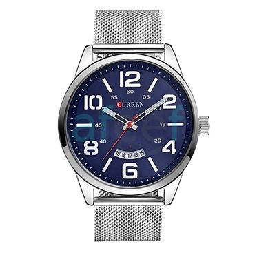 Picture of  Curren cr-8236 Silver Blue Analog Watch for Men
