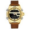 Picture of Naviforce nf-9128 Leather Brown Gold Analog Watch for Men
