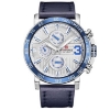Picture of Naviforce nf-9137 Leather Blue white  Analog Watch for Men