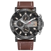 Picture of Naviforce nf-9137 Leather Brown Black Analog Watch for Men