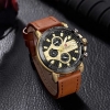 Picture of Naviforce nf-9137 Leather Brown Gold Analog Watch for Men