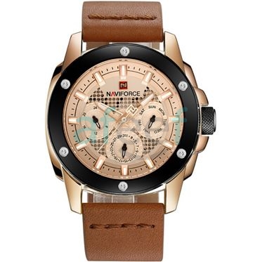 Picture of Naviforce nf-9116 Leather Brown Copper Analog Watch for Men