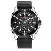 Picture of Naviforce nf-9116 Leather Black Silver Analog Watch for Men