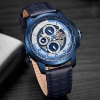 Picture of Naviforce nf-9142 Leather Blue Analog Watch for Men