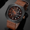 Picture of Naviforce nf-9141 Leather Orange Analog Watch for Men