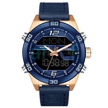 Picture of Naviforce nf-9128 Leather Blue Copper Analog Watch for Men