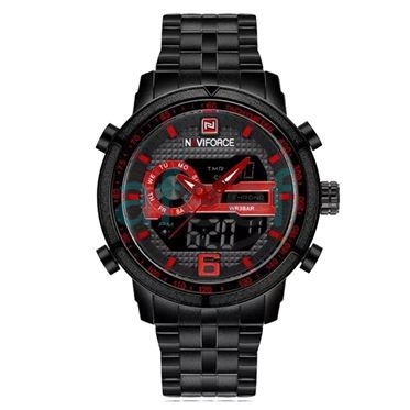 Picture of Naviforce nf-9119 Metal Black Red Analog Watch for Men