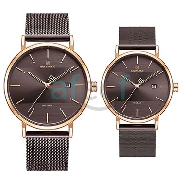 Picture of Naviforce Couple Watch Metal Brown Copper (nf-3008)