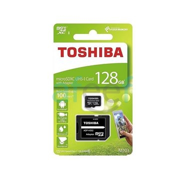Picture of Toshiba 128GB MicroSDHC Card Class 10 with adapter  