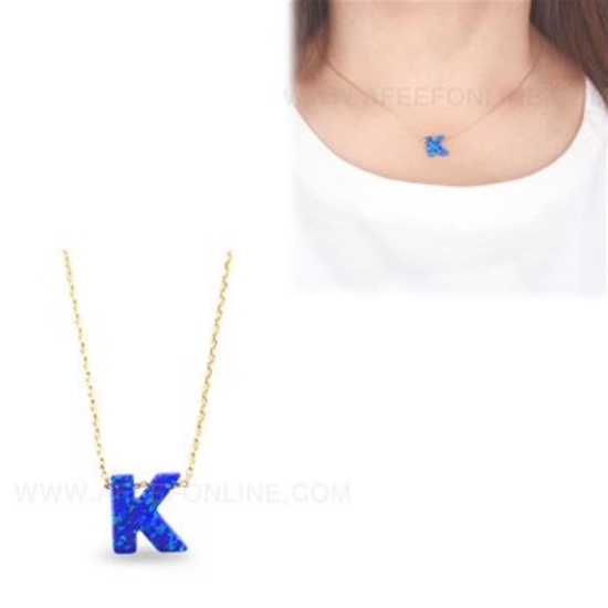 Picture of Opal Pendant With English Alphabet Letter
