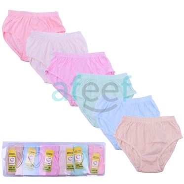 Picture of Women Panty Briefs Set of 6 Pieces (NRE150) Assorted colors Made In Indonesia