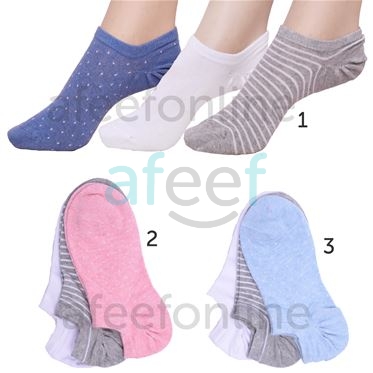 Picture of Women Extra Low Cut  Socks Set of 3 Pair (7096)