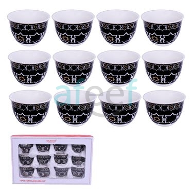 Picture of Arabic Porcelain Coffee Cup Set of 12 pcs (LMP44) 