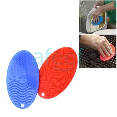 Picture of Dish Egg Shape Dual Sided Silicone Sponge & Scrubber Set Of 2 Pcs (LMP79)