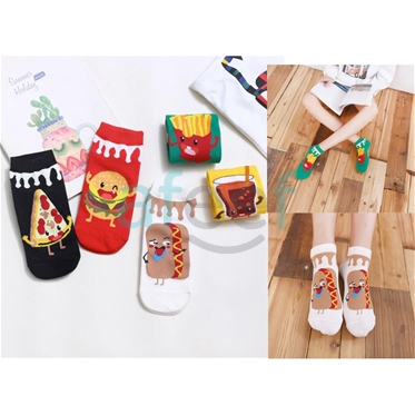 Picture of Fast Food Ankle Socks Set Of 3 Pair Assorted Designs (AS12)