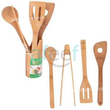 Picture of Wooden Kitchen Tools Set of 4 with Stand (LMP504)