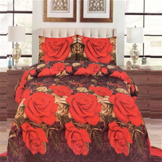 Picture of Double Flat Printed Bed Sheet With 2 Pillow Cover (DBL4)