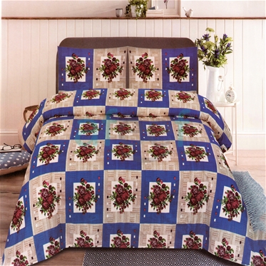 Picture of Double Flat Printed Bed Sheet With 2 Pillow Cover (DBL8)