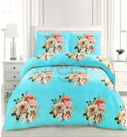 Picture of Double Fitted Printed Bed Sheet With 2 Pillow Cover (DBL21)