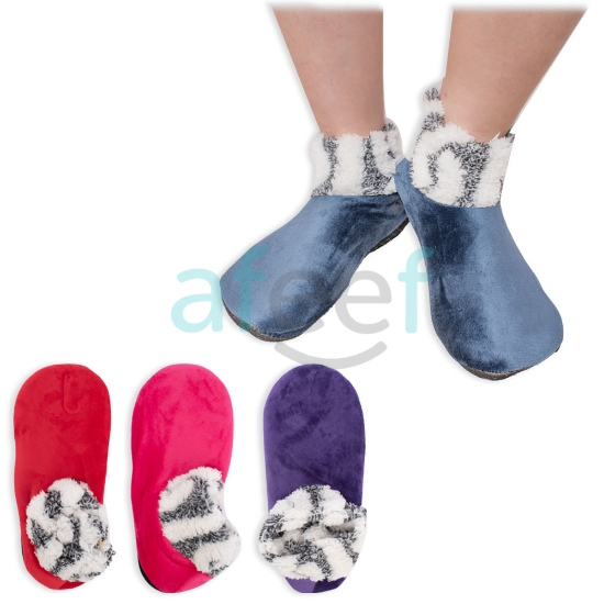 Picture of Fluffy Foot Cover With Rubber Sole Assorted Colors (FC-21)