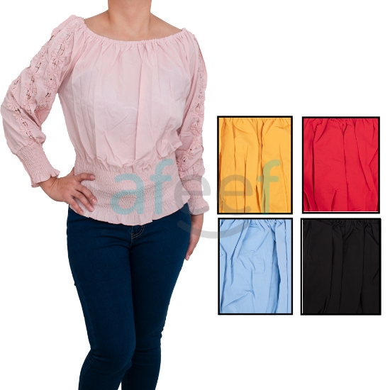 Picture of Women Casual Crop Top Long Sleeves Free Size (2251)