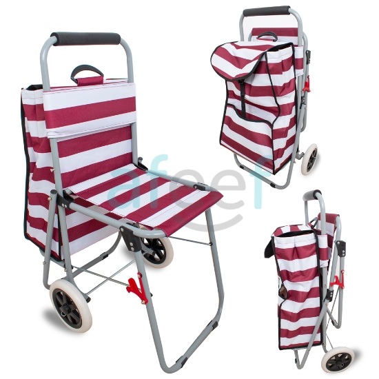 Picture of Foldable Trolley Dolly Cart & Chair  Assorted Color (LMP634)