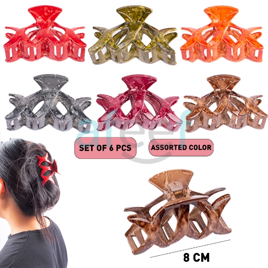 Picture of Spiral Claw Clamp Clip For Women Set of 6pcs (HA21)