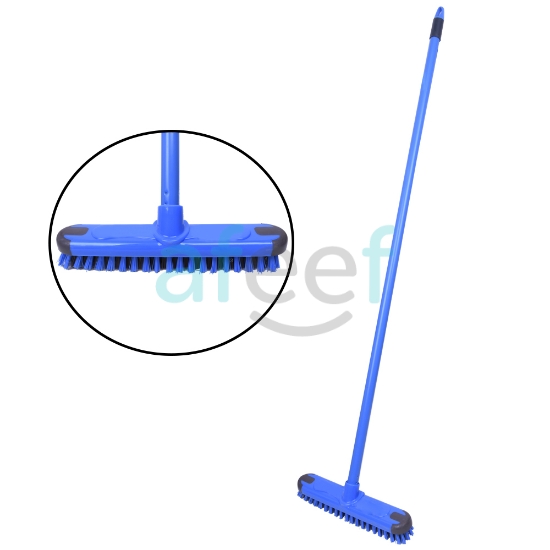 Picture of  Hard Bristles Broom With Handle Oval Blue (KFH122)