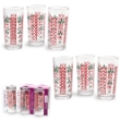 Picture of Water Glass Set of 6 pieces Assorted Design 250 ML (LMP189)