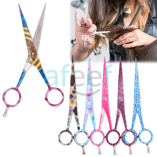 Picture of Stainless Steel Scissor for Hair Cutting Large Assorted Prints (LMP659)