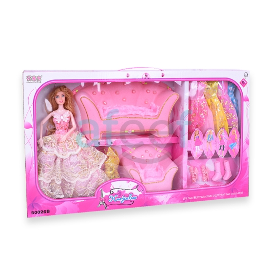 Picture of Doll With Dresses & Couch Set of 11 pcs (LMP303)