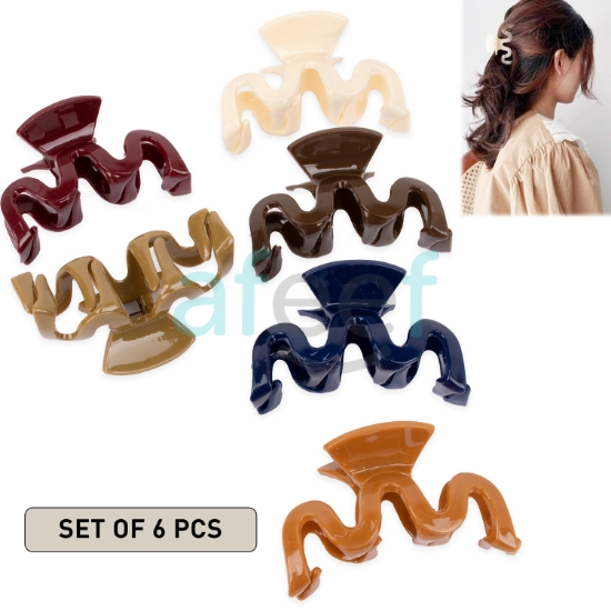 Picture of Classic Claw Clamp Clip For Women Set of 6 Pcs (HA38)