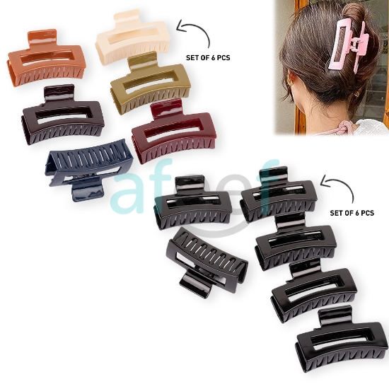 Picture of Small Plastic Hair Clips Claw Set of 6 pieces (HA40)