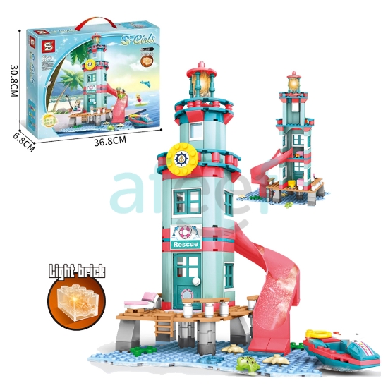 Picture of S-Girls Water Park Light House Brick Toy Set of 282 pcs (LMP309)