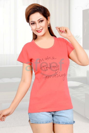 Picture of Feelings Cotton T-shirts For Women (990)