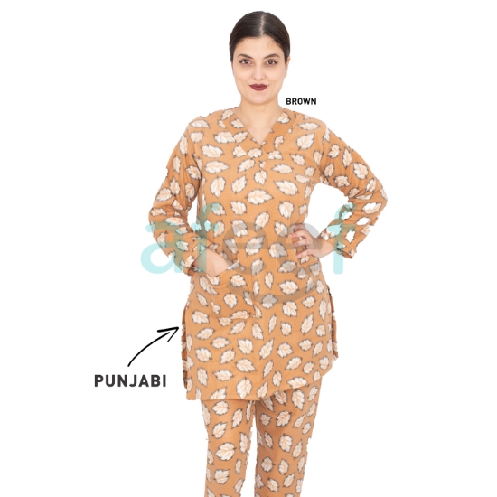 Picture of Domestic Worker Uniform Soft Blanket Material For Winter Punjabi (L-V-HL-307)