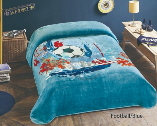 Picture of CANNON Children Blankets 160 x 220 cm (football-blue)