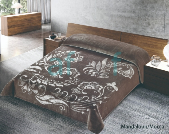 Picture of Cannon Embossed Blanket 180 x 240 cm (mandaloun/mocca)