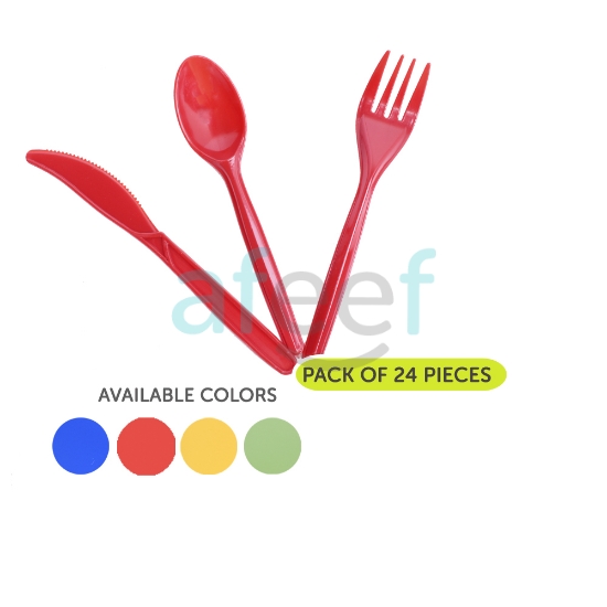 Picture of Disposable Medium Plastic Cutlery Spoons set of 24 pcs (KFP176)
