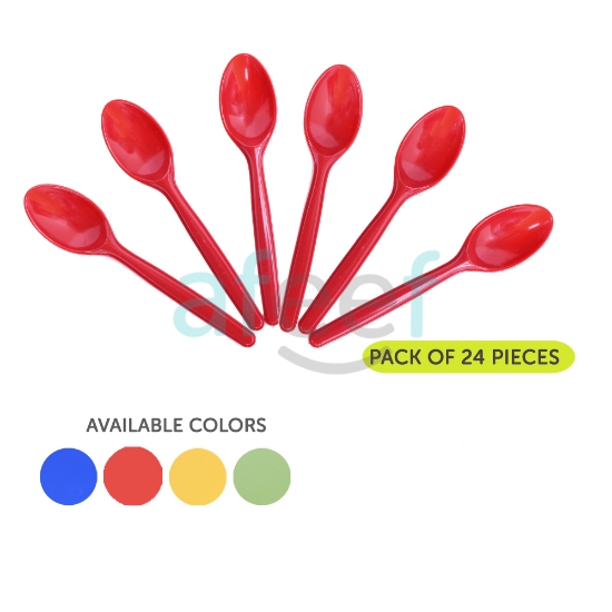 Picture of Disposable Medium Plastic Spoons Pack of 24 pcs (KFP175)
