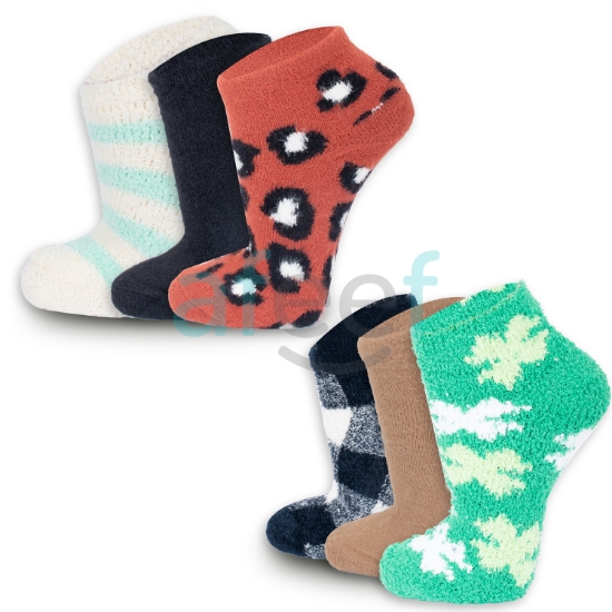 Picture of Design Winter Ankle Socks Set Of 3 Pairs  Assorted Colors (WTS25) 