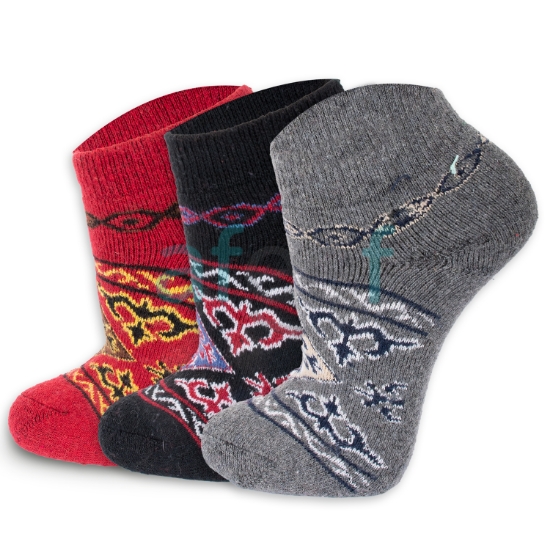 Picture of Winter Thick Ankle Socks Set of 3 pieces Assorted Colors (WTS23)