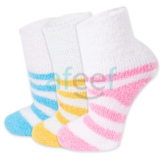 Picture of Women Winter Plush Socks Pack of 3 Assorted Colors (PS4)