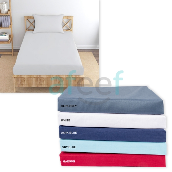 Picture of Single Fitted Bed sheet with Pillow Cover (Plain)
