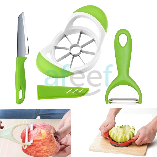 Picture of Apple Slicer + Peeler+ Knife Set of 3 pcs Assorted Colors  (LMP410)