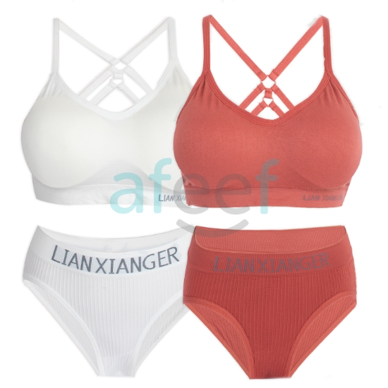 Picture of Stylish Soft Padded Bra & Panty Set Assorted Colors  (2055)