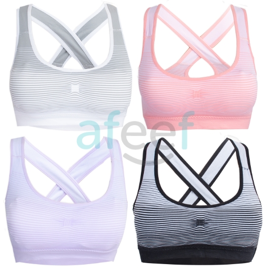 Picture of Stylish Soft Padded Sports Bra Assorted Colors (520)