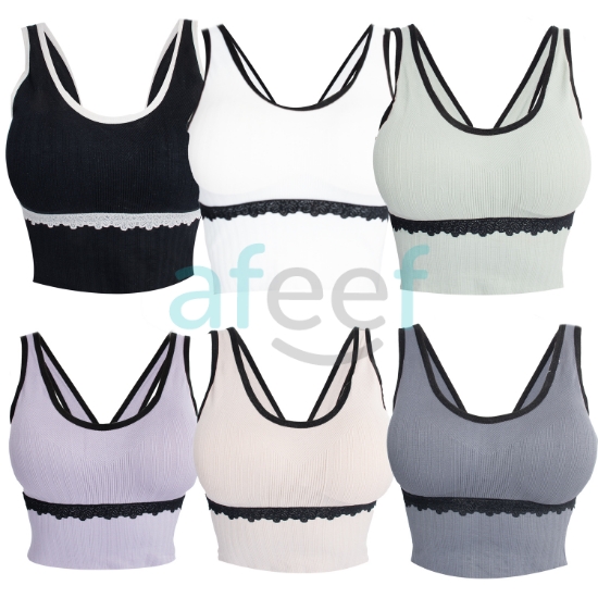 Picture of Stylish Soft Padded Sports Bra Assorted Colors (L89)