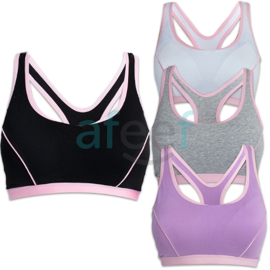 Picture of Soft Padded Sports Bra Assorted Colors  (FB1433)