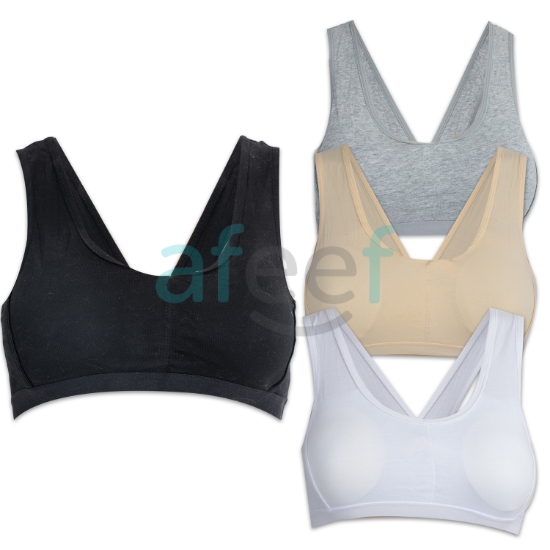 Picture of Raj Fashion Padded Sports Bra Assorted Colors (D602)